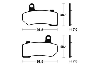 Plaquettes de frein TECNIUM Performance métal fritté - MF330