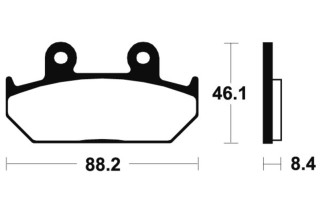 Plaquettes de frein TECNIUM Performance métal fritté - MF100