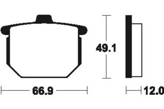 Plaquettes de frein TECNIUM route organique - MA8