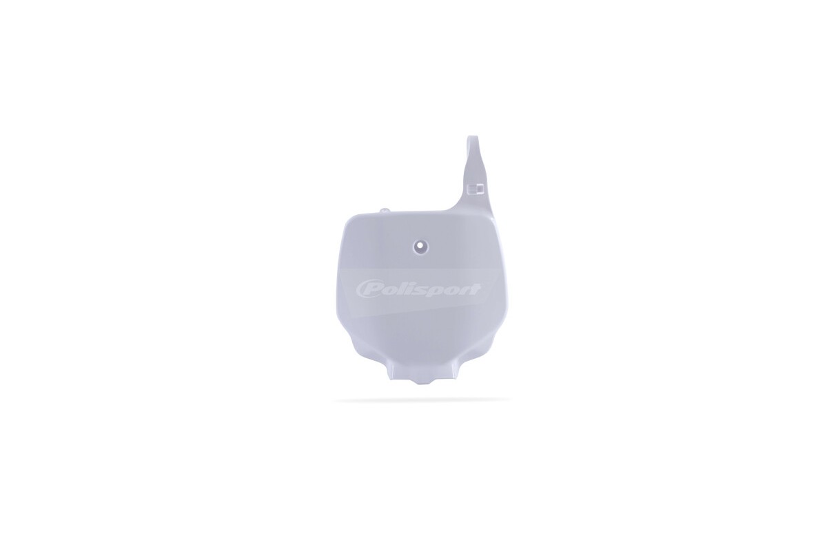 Plaque numéro frontale POLISPORT blanc Kawasaki KX85/KX100 et Suzuki RM100