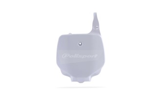 Plaque numéro frontale POLISPORT blanc Kawasaki KX85/KX100 et Suzuki RM100