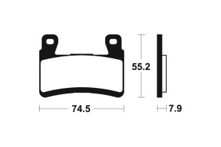 Plaquettes de frein TECNIUM Racing métal fritté carbone - MCR394