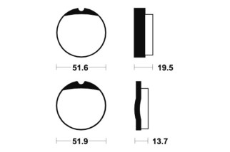 Plaquettes de frein TECNIUM route organique - MA1