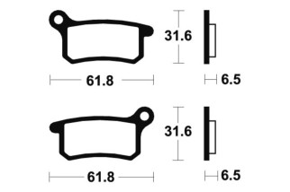 Plaquettes de frein TECNIUM Racing MX/Quad métal fritté - MOR283