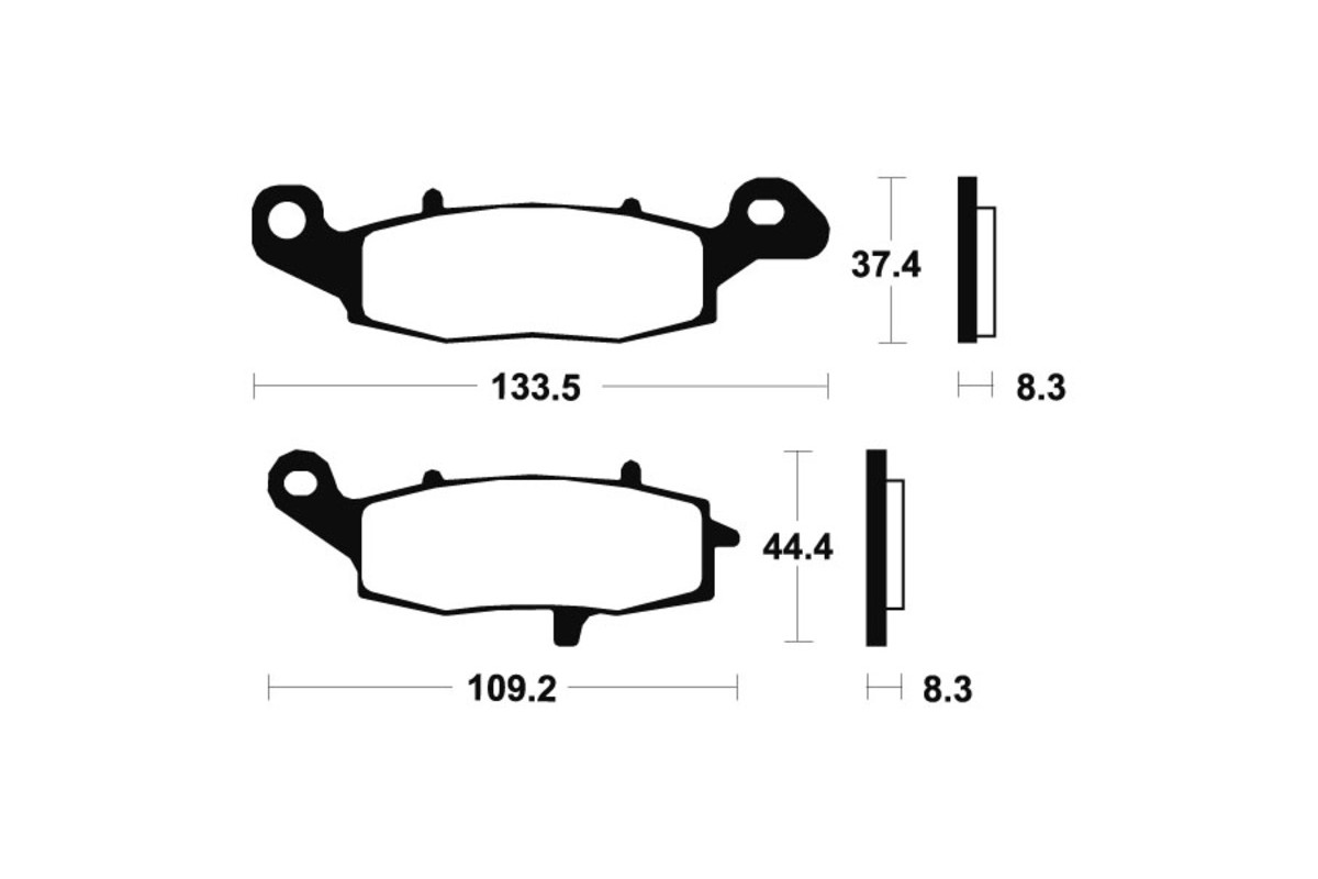 Plaquettes de frein TECNIUM métal fritté - MTR205
