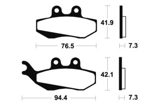 Plaquettes de frein TECNIUM Scooter organique - ME189