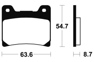 Plaquettes de frein TECNIUM Performance métal fritté - MF55