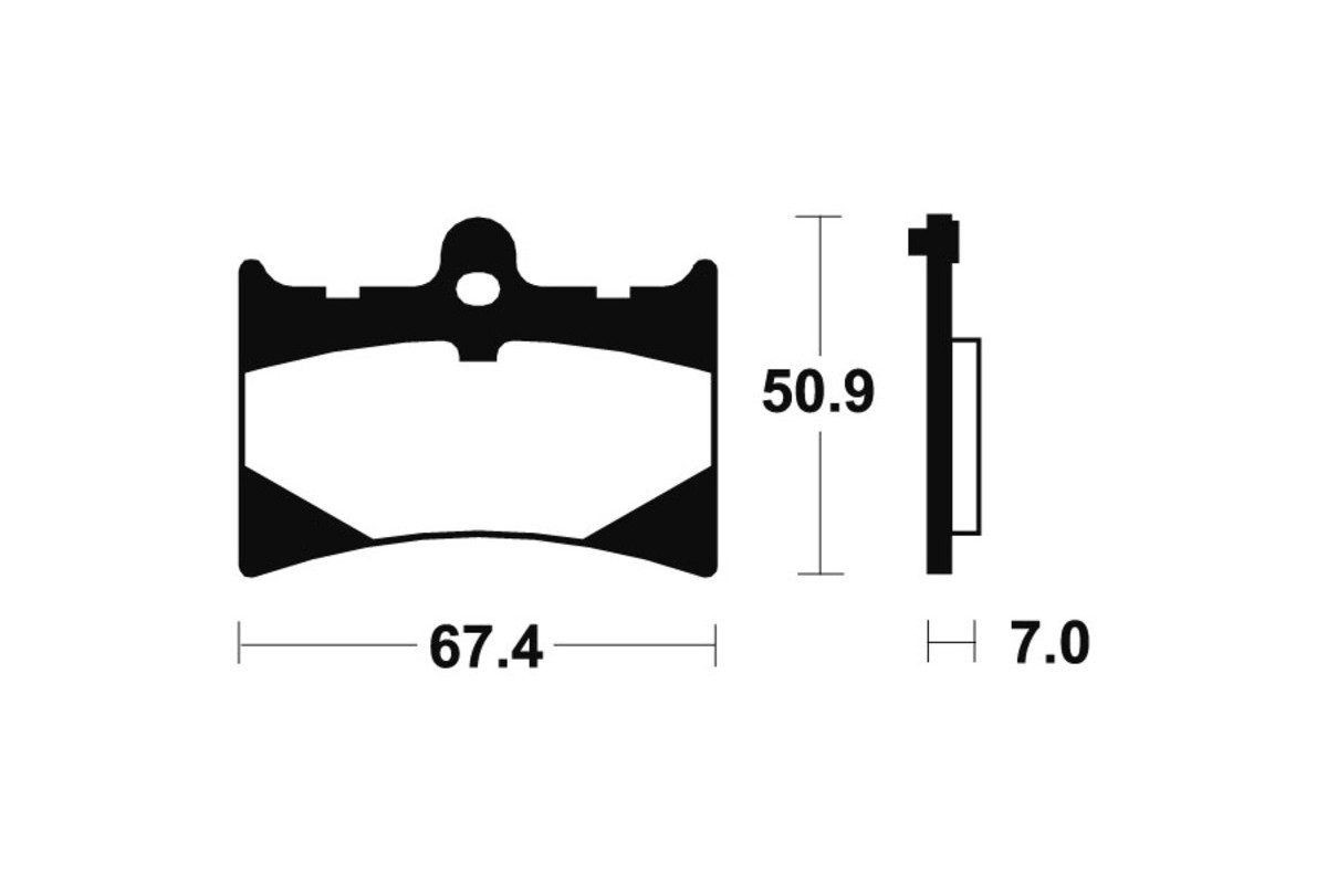 Plaquettes de frein TECNIUM métal fritté - MTR101