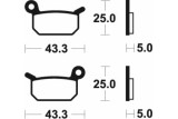 Plaquettes de frein TECNIUM Racing MX/Quad métal fritté - MOR294