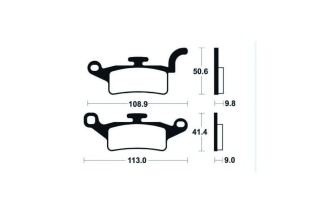 Plaquettes de frein TECNIUM Scooter organique - ME376