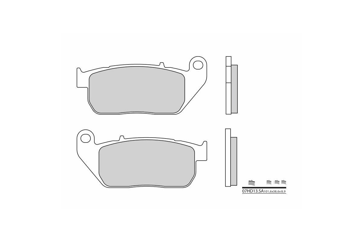 Plaquettes de frein BREMBO route métal fritté - 07HD13SA