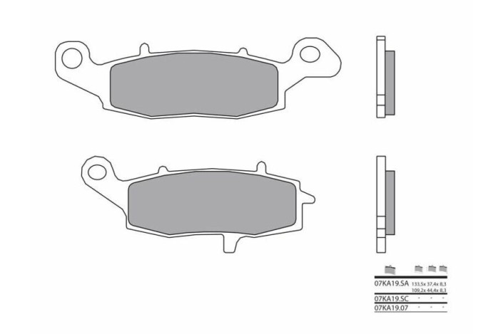 Plaquettes de frein BREMBO route carbone céramique - 07KA1907