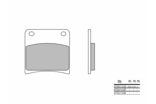 Plaquettes de frein BREMBO route métal fritté - 07SU13SA
