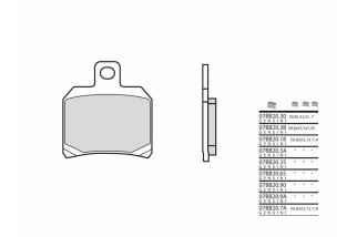 Plaquettes de frein BREMBO métal fritté - 07BB209A