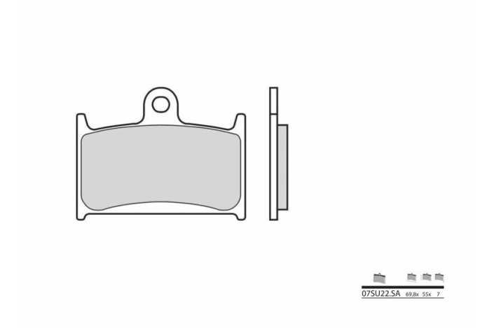 Plaquettes de frein BREMBO route métal fritté - 07SU22SA
