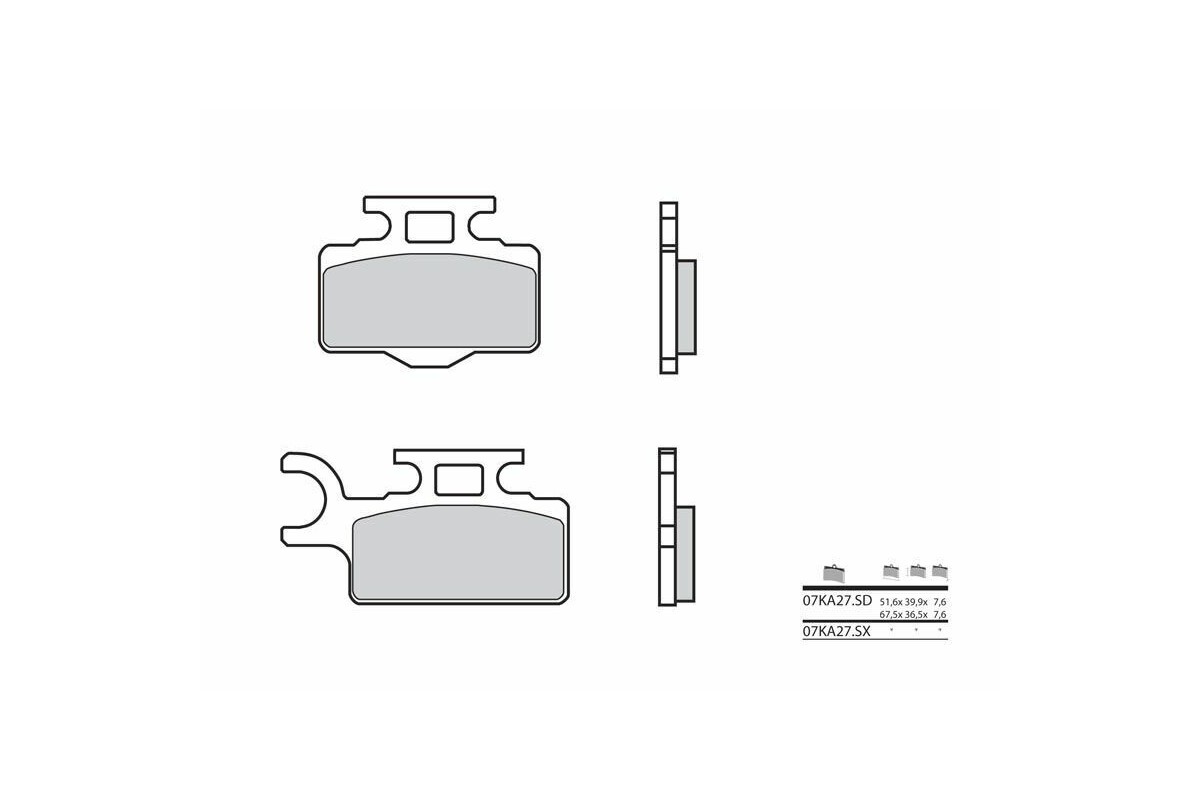 Plaquettes de frein BREMBO Off-Road métal fritté - 07KA27SD