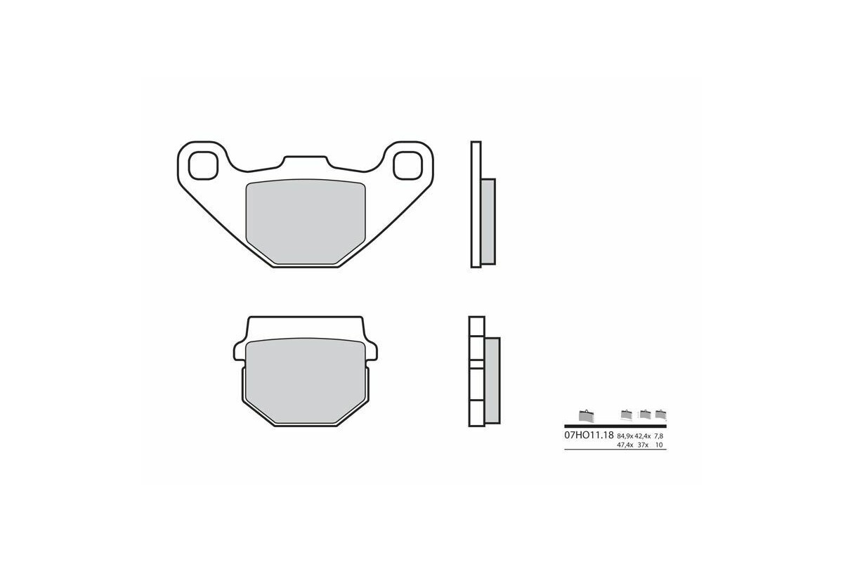 Plaquettes de frein BREMBO route carbone céramique - 07HO1118