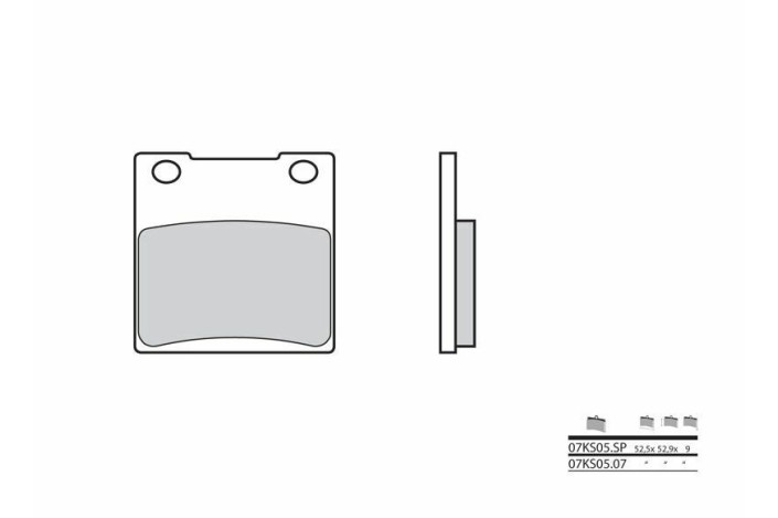 Plaquettes de frein BREMBO route métal fritté - 07KS05SP