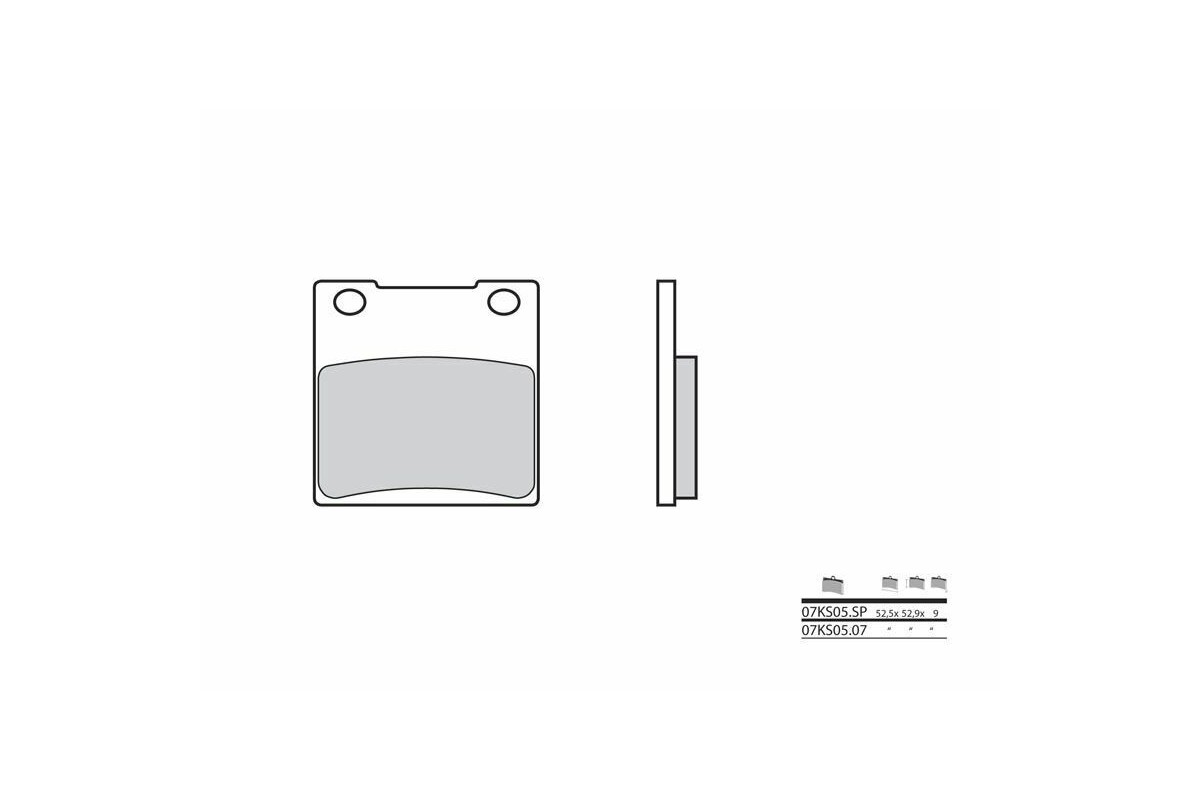 Plaquettes de frein BREMBO route métal fritté - 07KS05SP