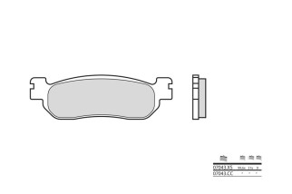 Plaquettes de frein BREMBO Scooter métal fritté - 07043XS
