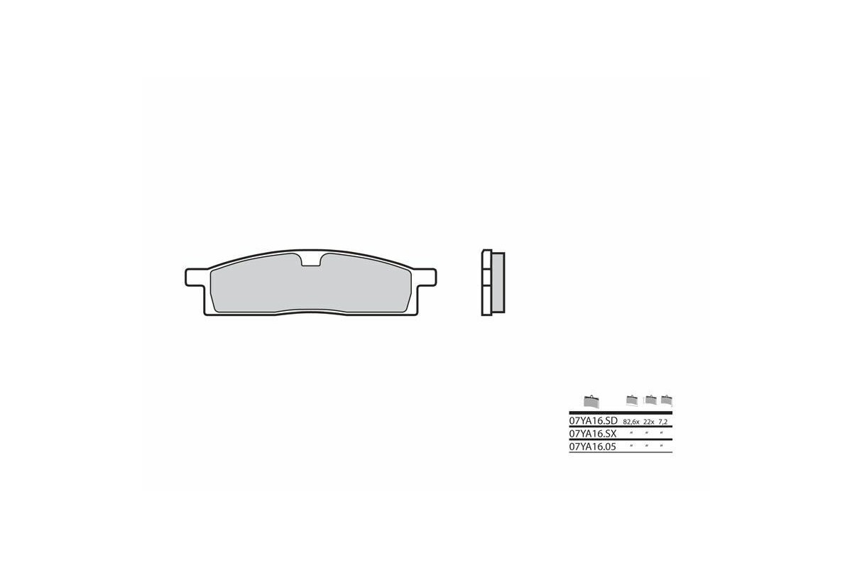 Plaquettes de frein BREMBO Off-Road métal fritté - 07YA16SX