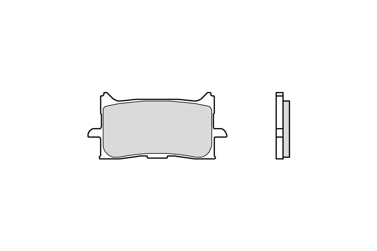 Plaquettes de frein BREMBO route métal fritté - 07HO62LA