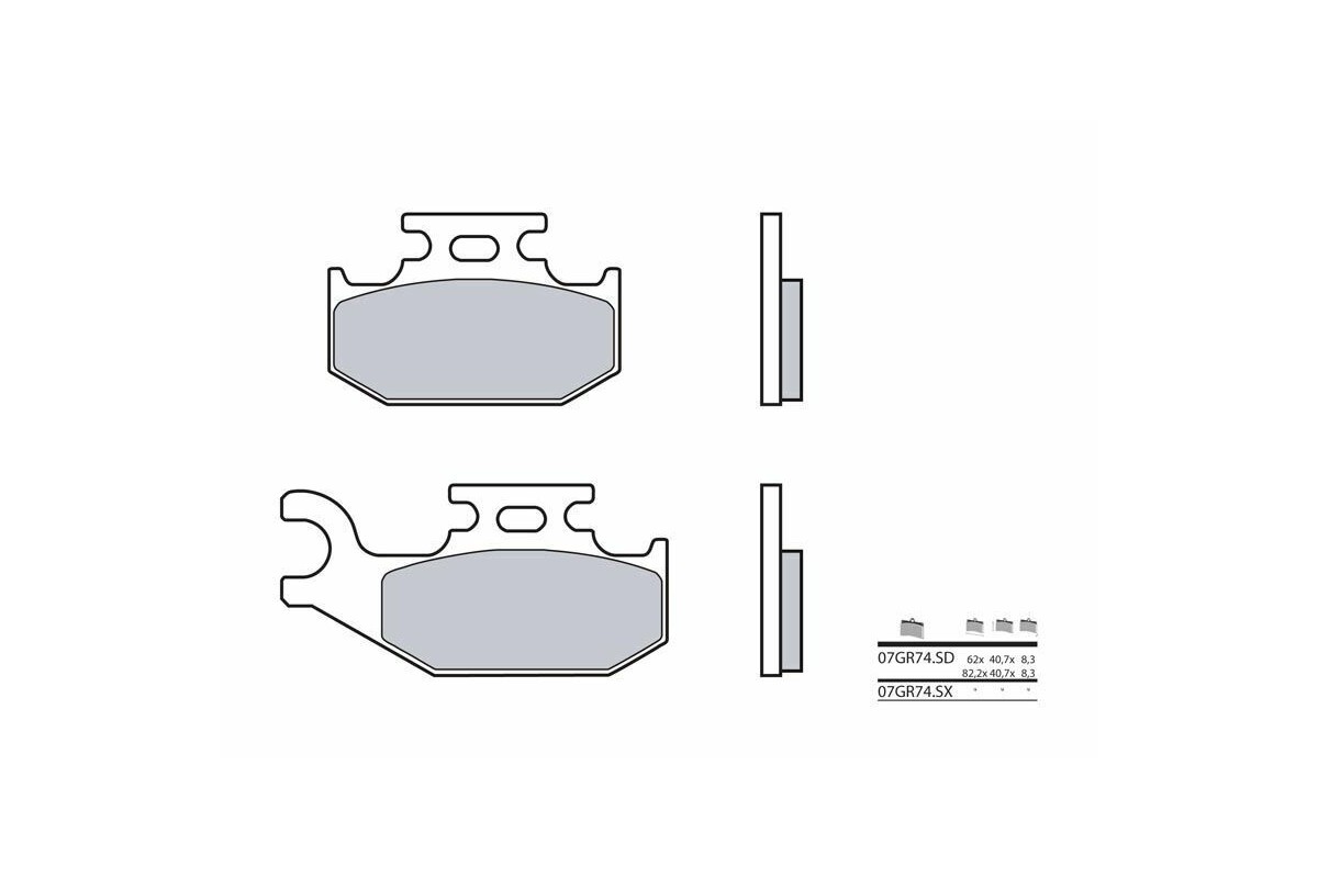 Plaquettes de frein BREMBO Off-Road métal fritté - 07GR74SD