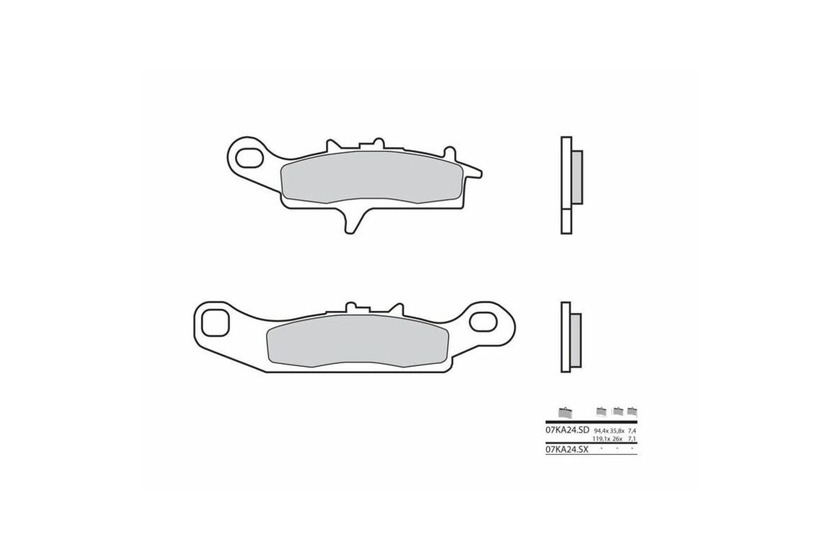 Plaquettes de frein BREMBO Off-Road métal fritté - 07KA24SX