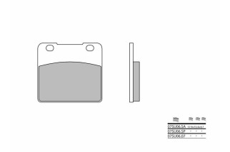 Plaquettes de frein BREMBO route métal fritté - 07SU06SP