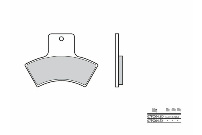 Plaquettes de frein BREMBO Off-Road métal fritté - 07PO04SD