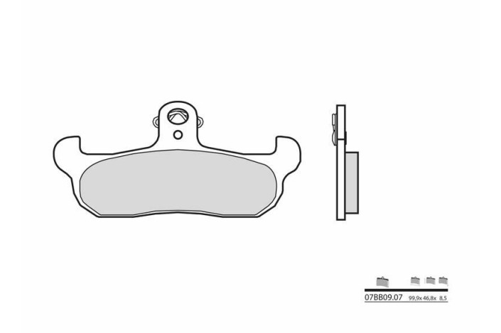 Plaquettes de frein BREMBO route carbone céramique - 07BB0907