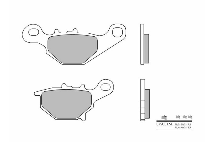 Plaquettes de frein BREMBO Off-Road métal fritté - 07SU31SD