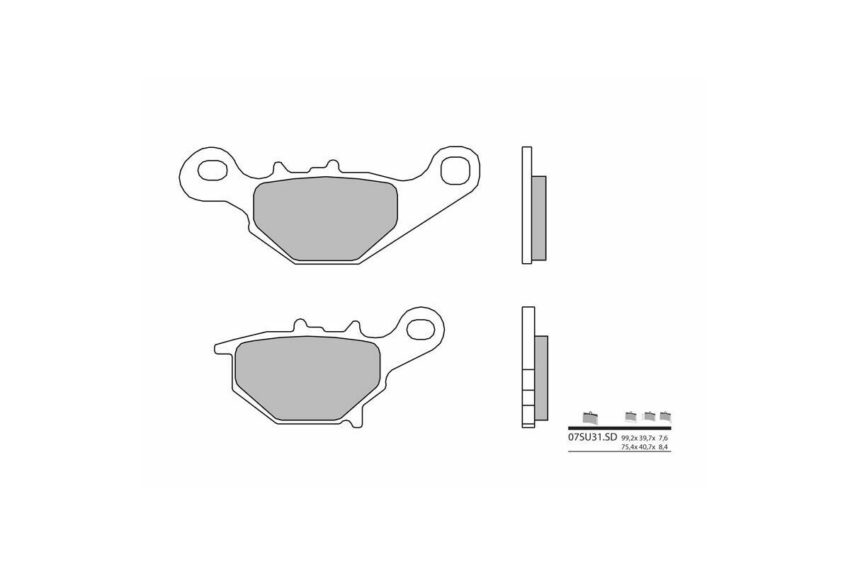 Plaquettes de frein BREMBO Off-Road métal fritté - 07SU31SD