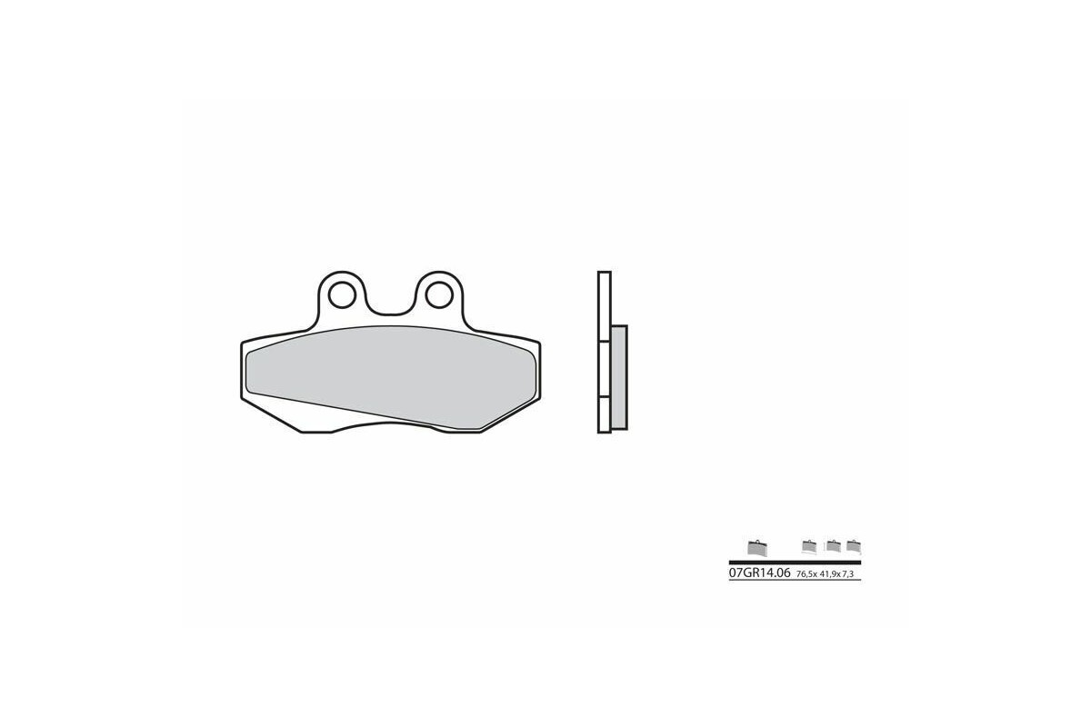 Plaquettes de frein BREMBO route carbone céramique - 07GR1406