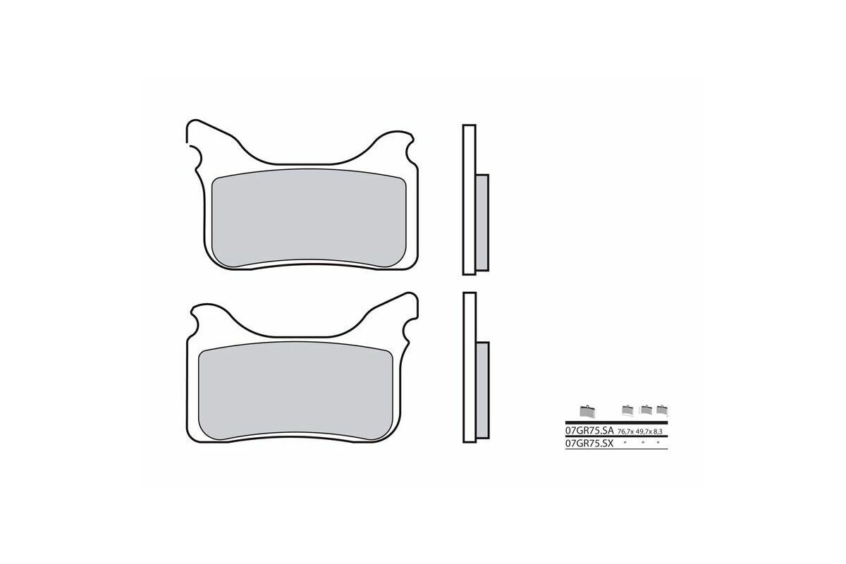 Plaquettes de frein BREMBO Off-Road métal fritté - 07GR75SX