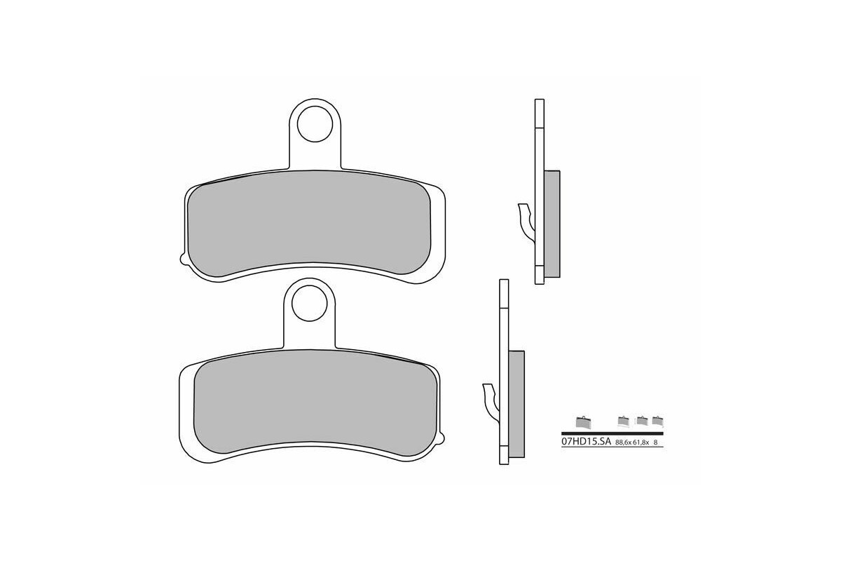 Plaquettes de frein BREMBO route métal fritté - 07HD15SA