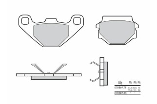 Plaquettes de frein BREMBO route carbone céramique - 07BB0708