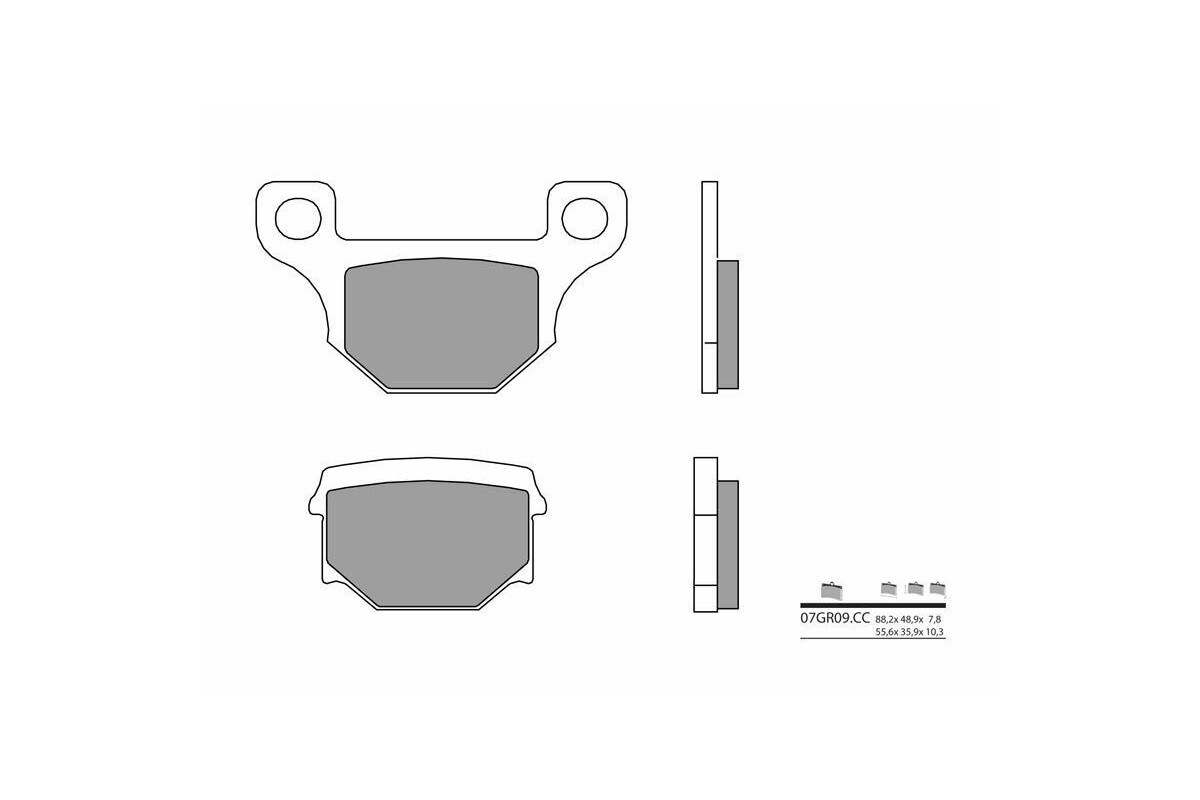 Plaquettes de frein BREMBO route carbone céramique - 07GR09CC