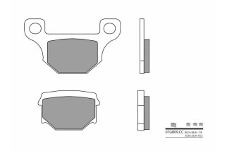 Plaquettes de frein BREMBO route carbone céramique - 07GR09CC