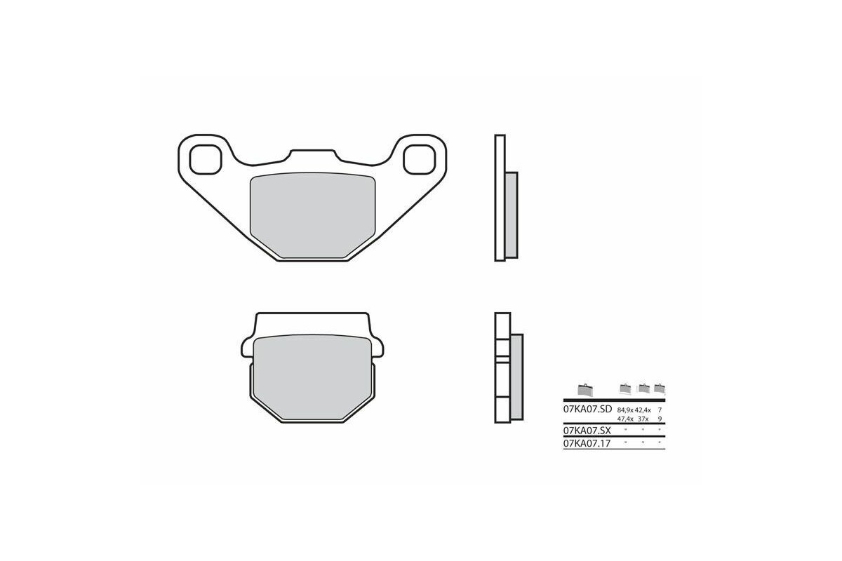 Plaquettes de frein BREMBO route carbone céramique - 07KA0717