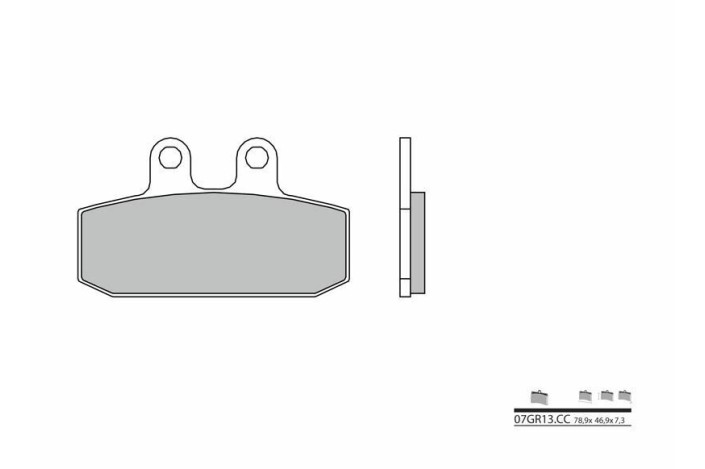 Plaquettes de frein BREMBO route carbone céramique - 07GR13CC