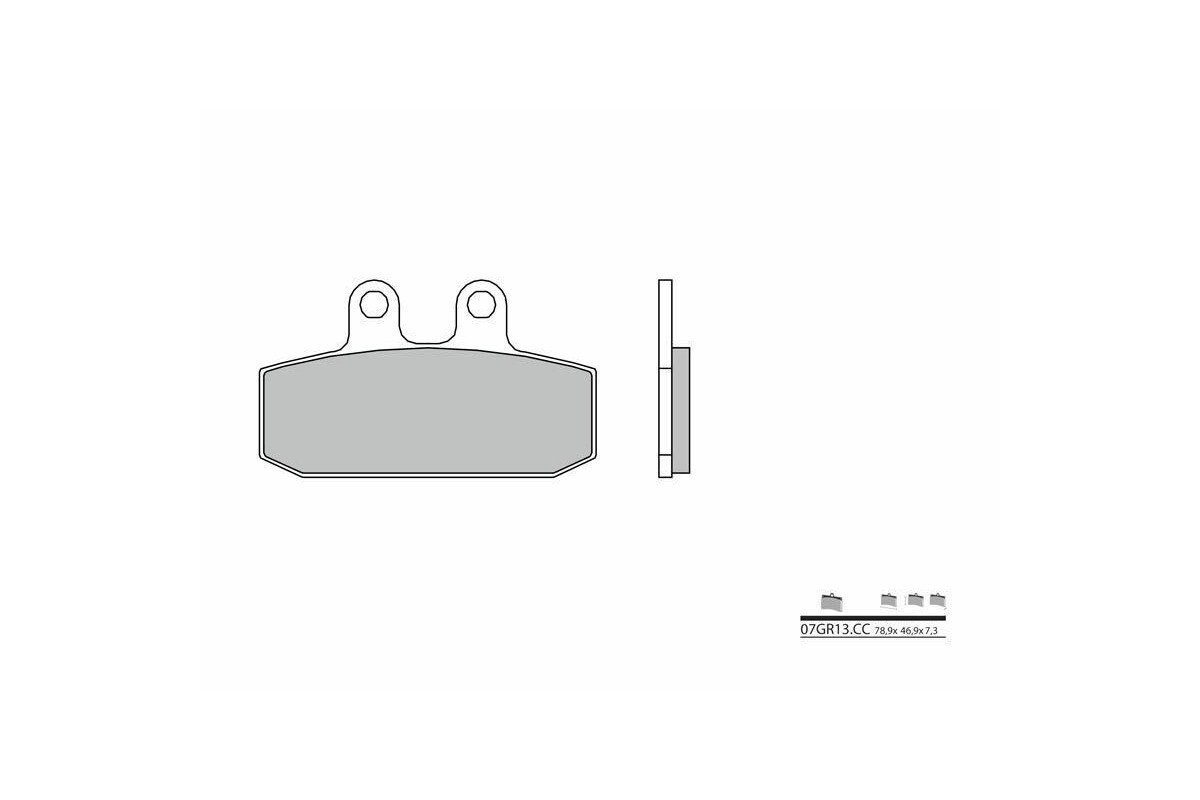 Plaquettes de frein BREMBO route carbone céramique - 07GR13CC