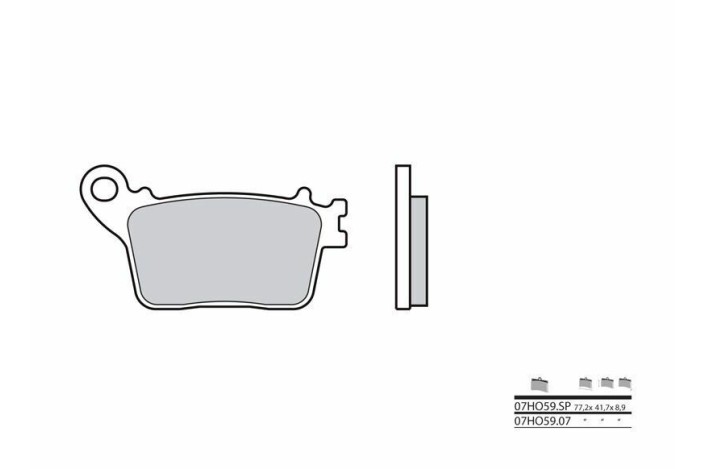 Plaquettes de frein BREMBO route métal fritté - 07HO59SP