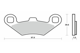 Plaquettes de frein BREMBO Scooter métal fritté - 07104XS