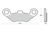 Plaquettes de frein BREMBO Scooter métal fritté - 07104XS