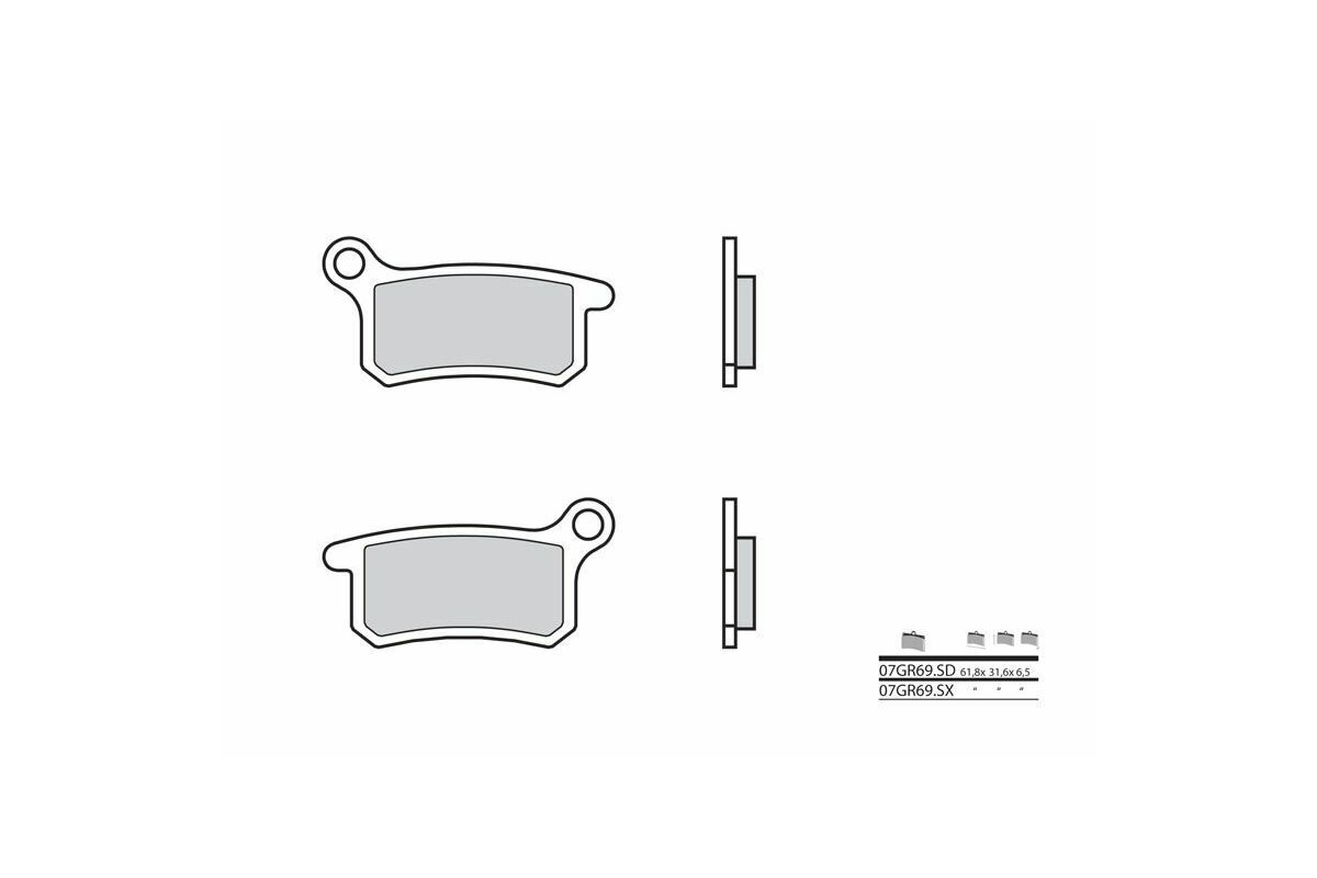 Plaquettes de frein BREMBO Off-Road métal fritté - 07GR69SD