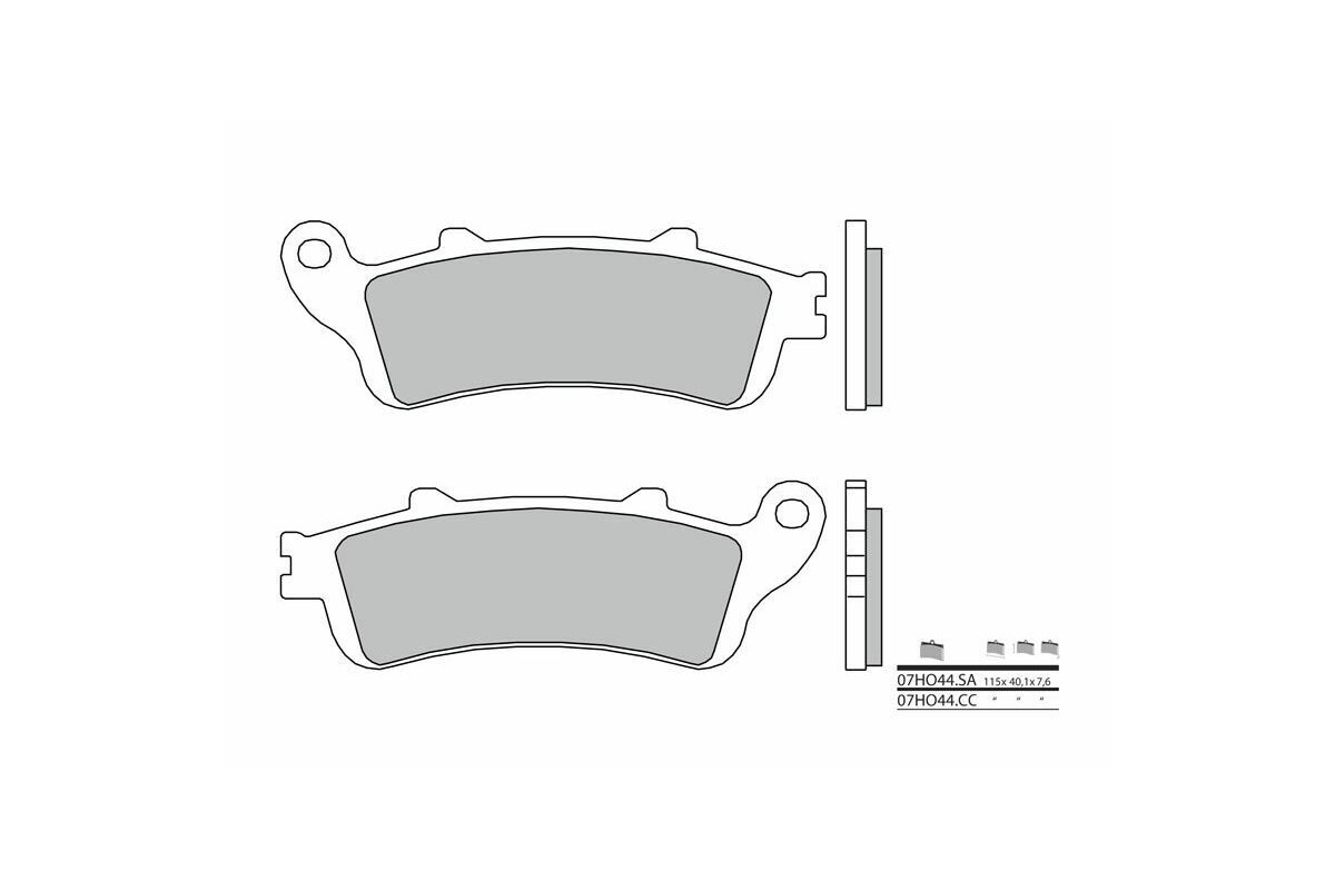 Plaquettes de frein BREMBO route métal fritté - 07HO44SA