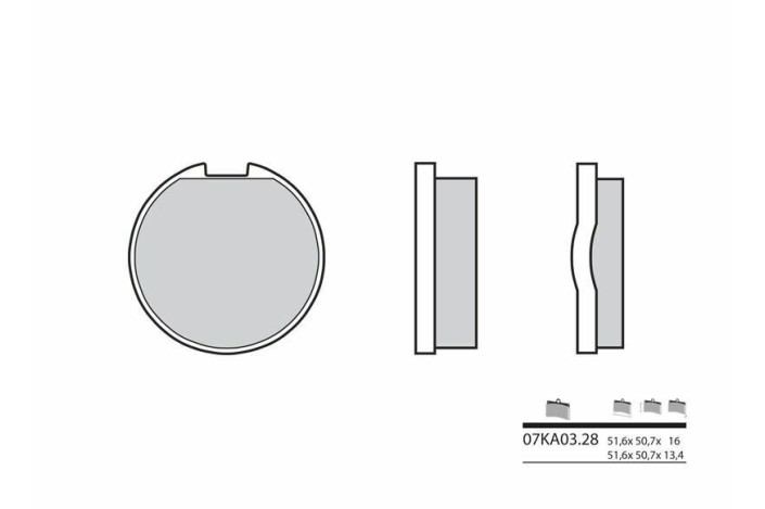 Plaquettes de frein BREMBO route carbone céramique - 07KA0328