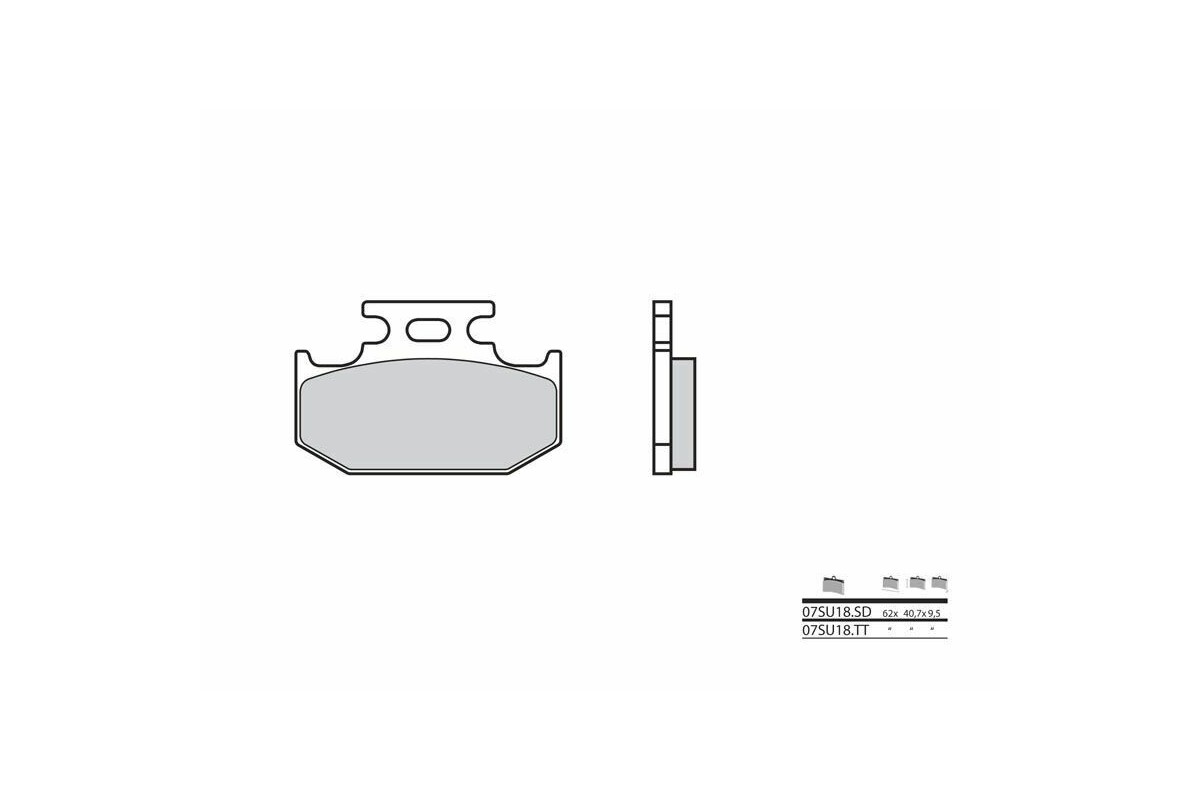 Plaquettes de frein BREMBO Off-Road métal fritté - 07SU18SD