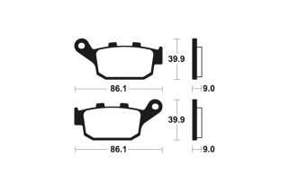 Plaquettes de frein TECNIUM route organique - MA381